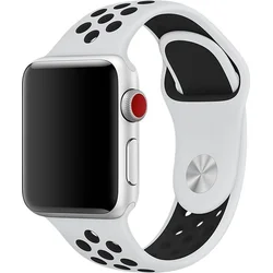 Tactical Double silikonový řemínek pro Apple Watch 4 40mm White/Black - bílo černý