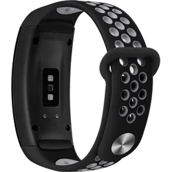 Tactical Double silikonový řemínek pro Samsung Gear Fit 2 Pro Black/Grey - černo šedý