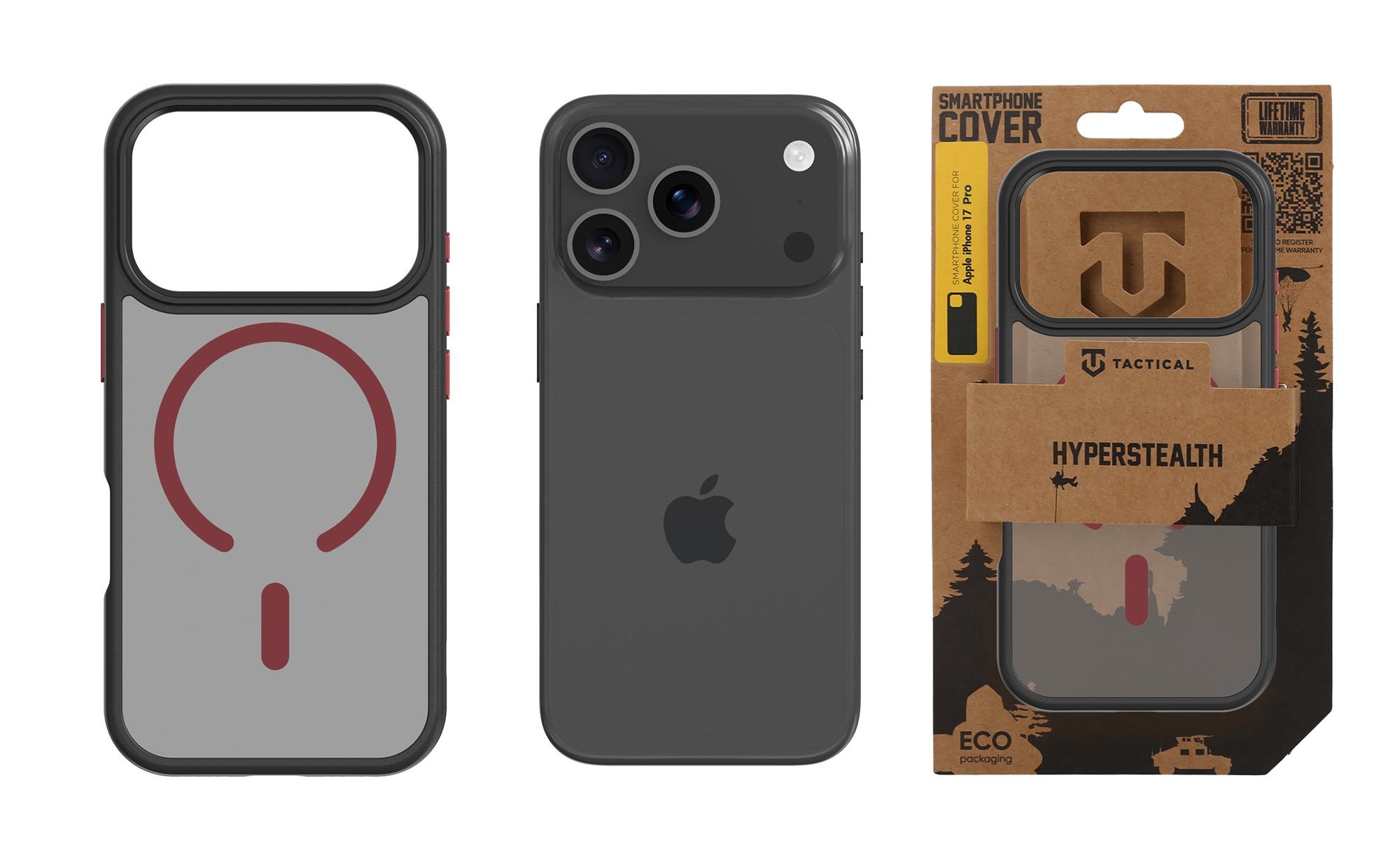 Tactical MagForce Hyperstealth 2.0 Kryt pro iPhone 17 Pro Black/Red