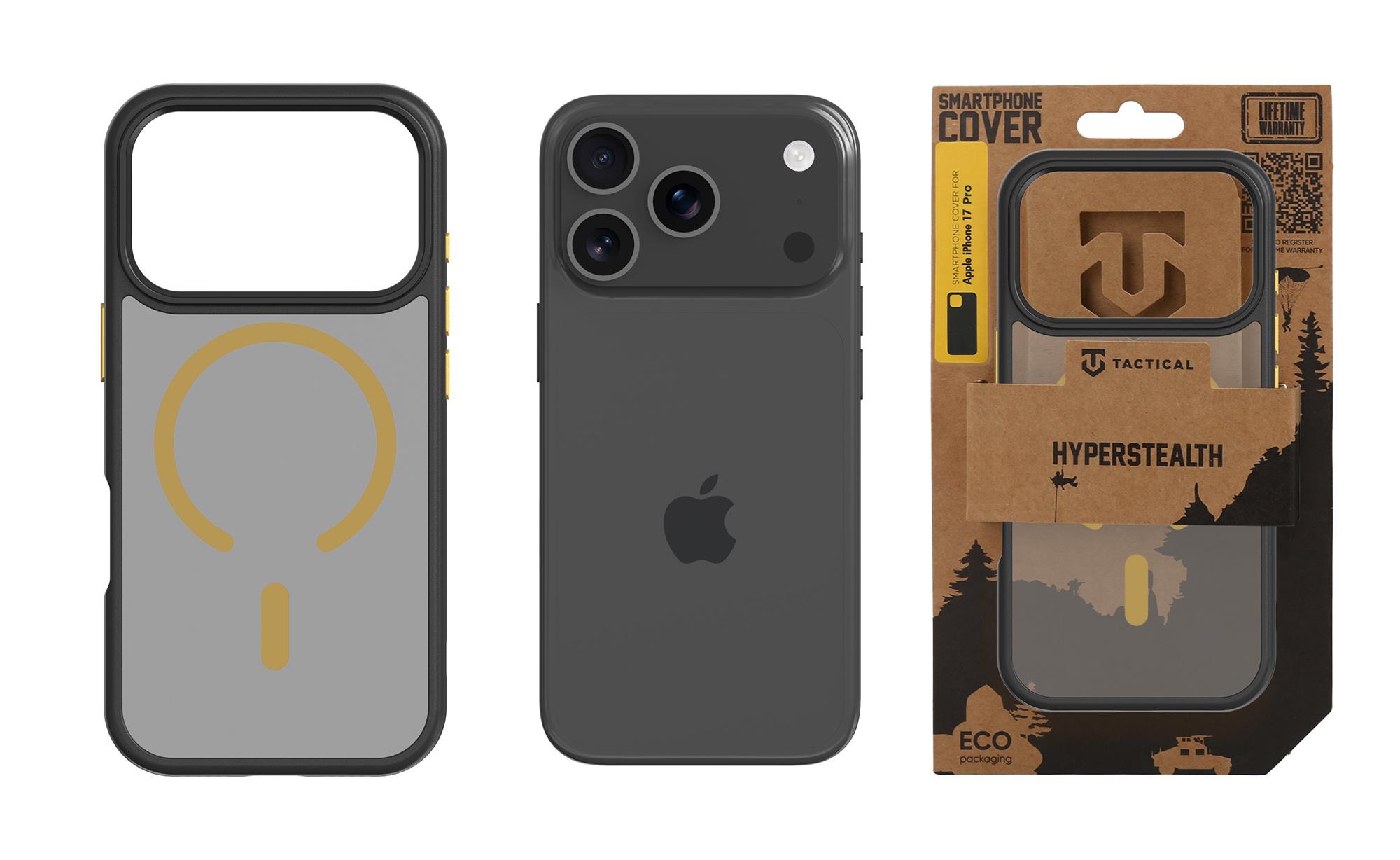 Tactical MagForce Hyperstealth 2.0 Kryt pro iPhone 17 Pro Black/Yellow
