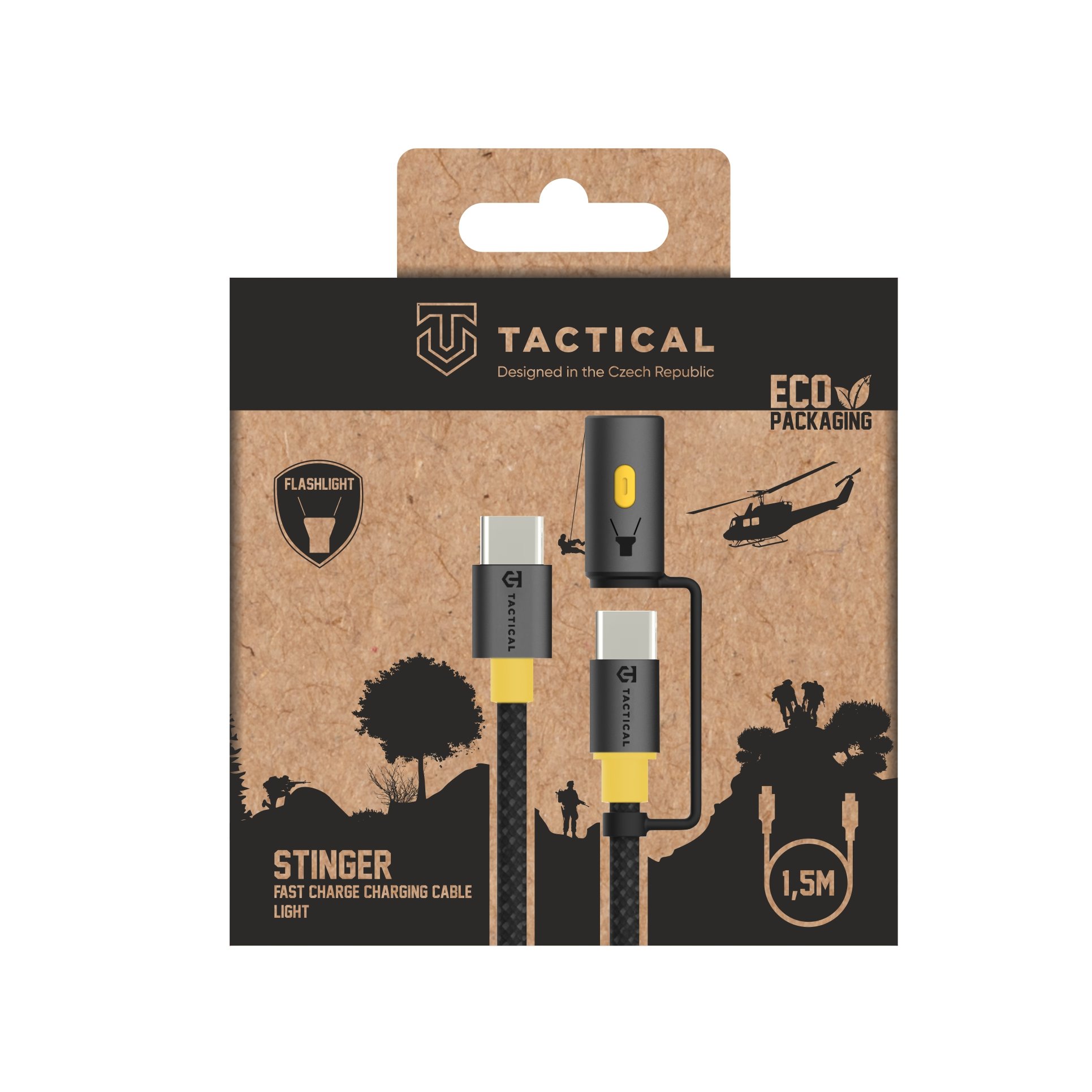 Tactical Stinger Cable USB-C/USB-C 1,5m Black
