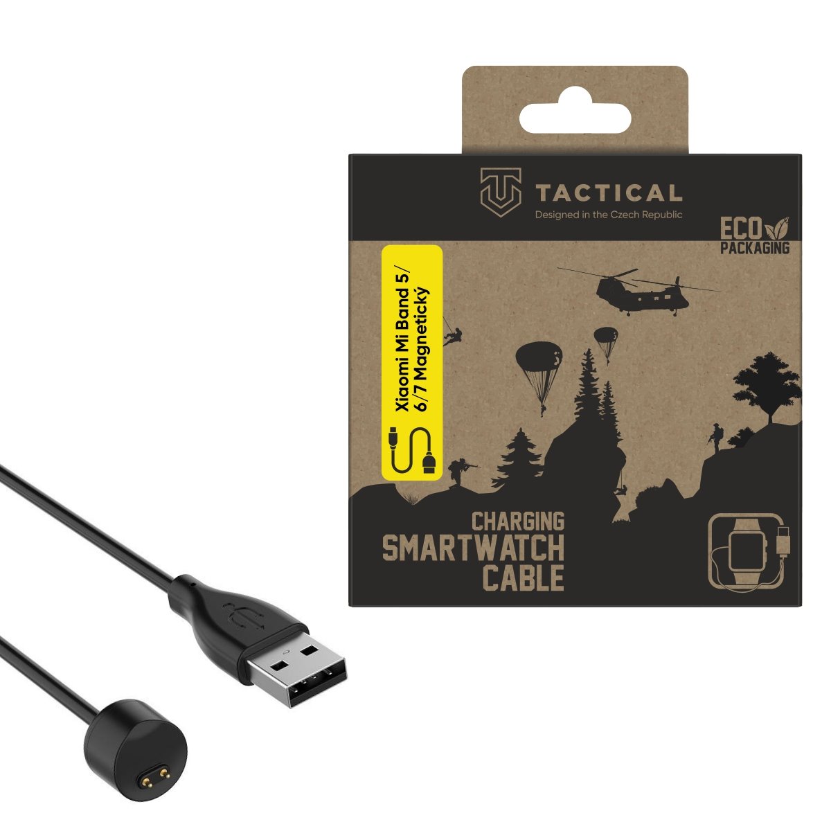Tactical USB Nabíjecí Kabel pro Xiaomi Mi Band 5/6/7 Magnetický