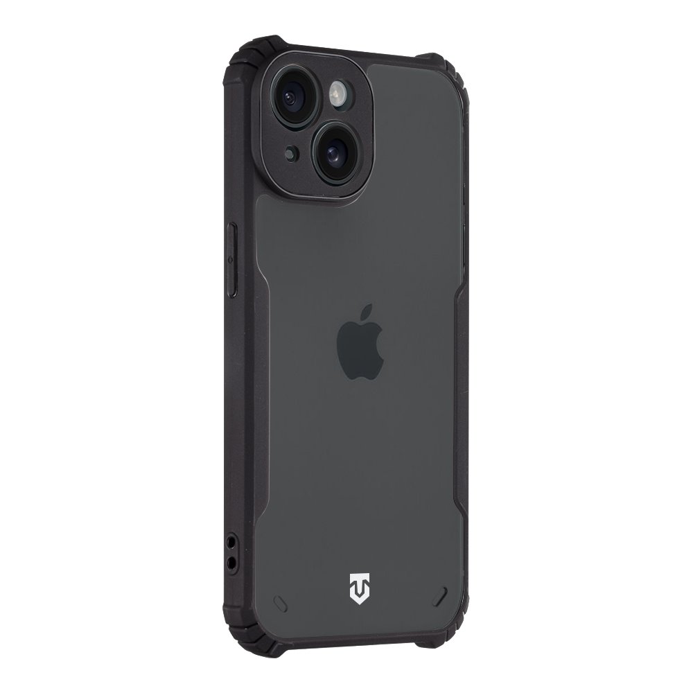 Taktický kryt Quantum Stealth pre Apple iPhone 15 Priehľadný/čierny