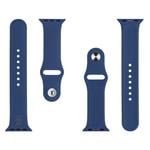 Taktický silikónový remienok 837 pre Apple Watch 1/2/3/4/5/6/7/8/9/SE 38/40/41 mm námornícka modrá