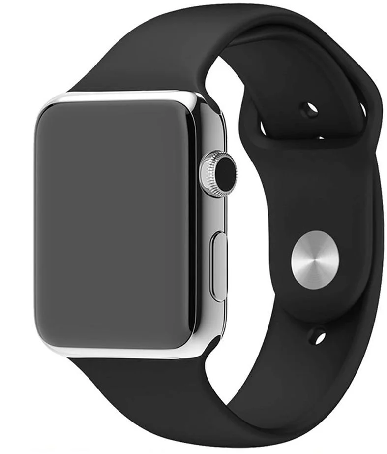 Taktický silikónový remienok pre Apple Watch 4 44 mm Black - Black