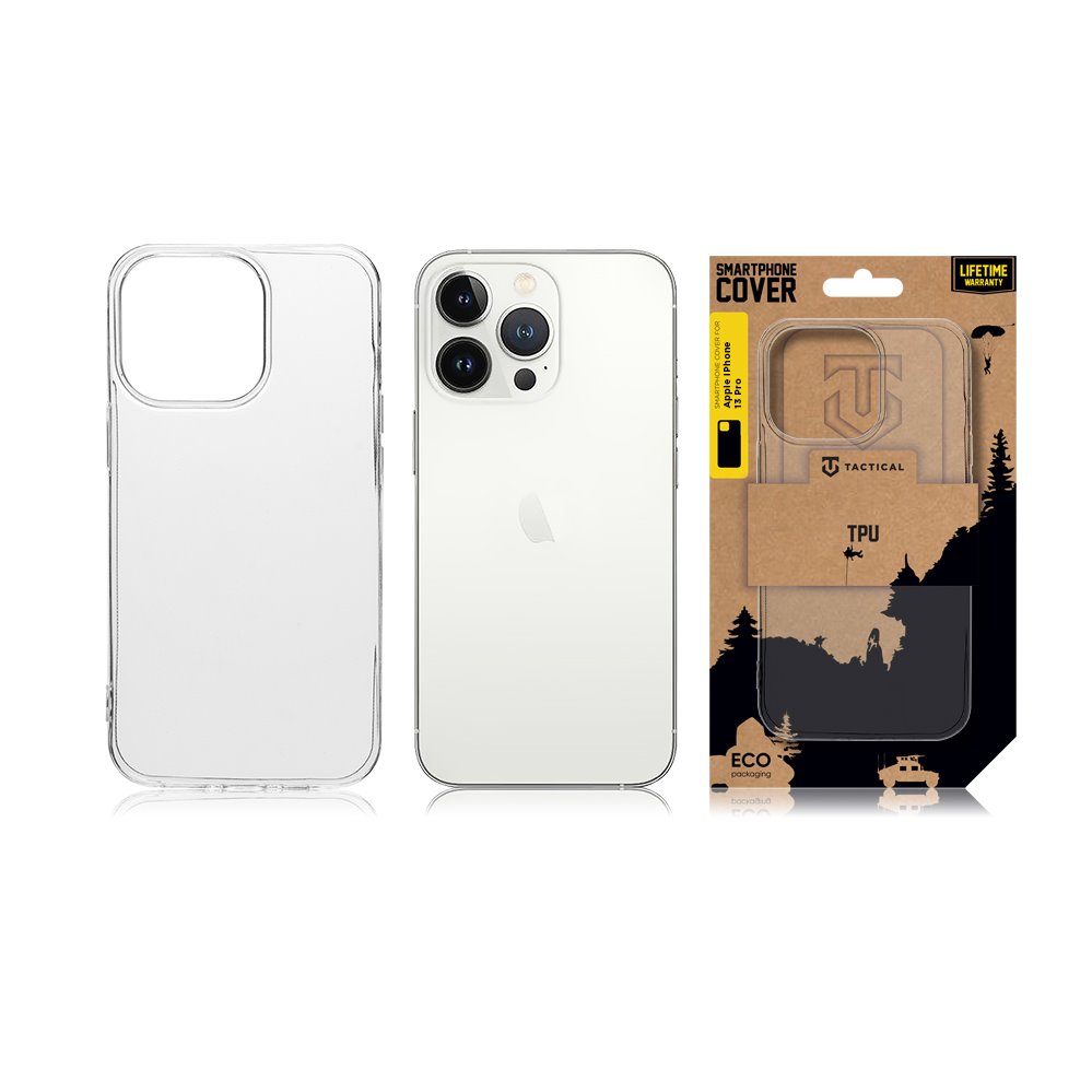 Taktický TPU kryt pre Apple iPhone 13 Pro Transparent