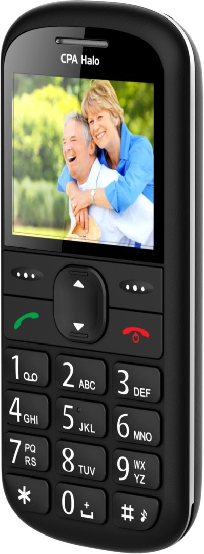Telefon CPA Halo 21 Senior černý s nabíjecím stojánkem