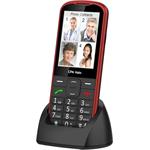 Telefon CPA Halo 28 Senior červený s nabíjecím stojánkem