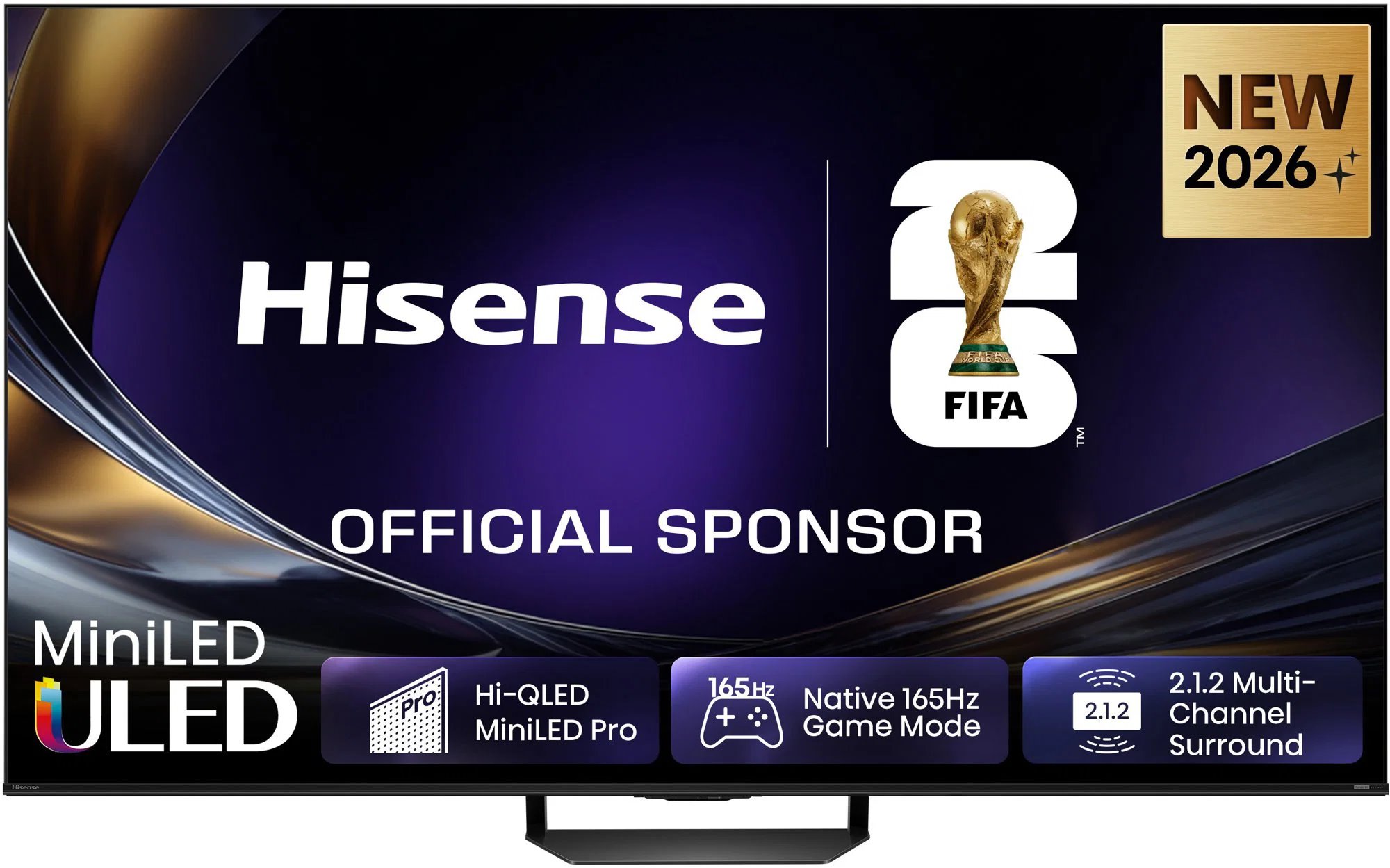 Televízor HISENSE 65U7S PRO Mini LED, 65"/165 cm, 4K Ultra HD, 120 Hz (165 Hz), HDR10+, lokálne stmievanie, DVB-T2/S2/C