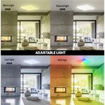 Tellur WiFi Smart LED štvorcové stropné svietidlo, 24 W, 3000-6500K + RGB, biele