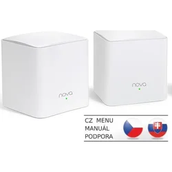 Tenda Nova MW3 (2-pack) WiFi AC1200 Mesh system Dual Band, 2x LAN/WAN, MU-MIMO, SMART aplikace
