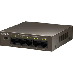 Tenda TEF1105P-4-63W PoE AT switch 4x PoE 802.3af/at, 5x 100Mbps, PoE spolu 63W, bez ventilátora, PoE+