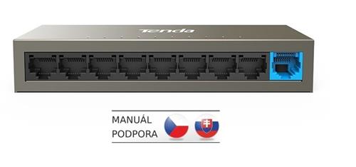 Tenda TEF1109D - 9x 10/100Mbps Switch, Fanless-bez ventilátorů, ochrana proti přepětí, VLAN