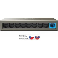 Tenda TEF1109D - 9x 10/100Mbps Switch, Fanless-bez ventilátorů, ochrana proti přepětí, VLAN