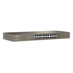 Tenda TEG1024G 24x gigabitový prepínač, bez ventilátora, 19", stojanová montáž, prepäťová ochrana