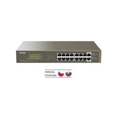 Tenda TEG1116P-16-150W PoE AT Gigabit switch 16x 1Gb/s s PoE 802.3af/at, PoE 135W,Rackmount, Fanless