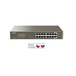 Tenda TEG1116P-16-150W PoE AT Gigabitový prepínač 16x 1Gbps s PoE 802.3af/at, PoE 135W, stojanová montáž, bez ventilátora