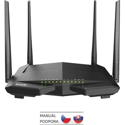 Tenda V12 VDSL2/ADSL WiFi AC Gb Router 1200Mbps, profil 35b, 1x DSL, 1x GWAN, 3x GLAN,1x USB,CZ app