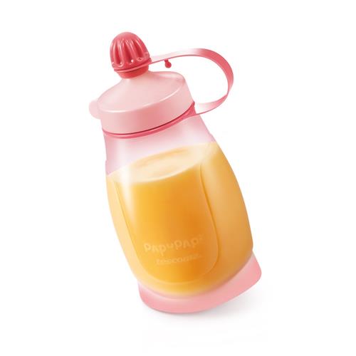 Tescoma Pružná láhev PAPU PAPI 200 ml, se lžičkou, růžová  