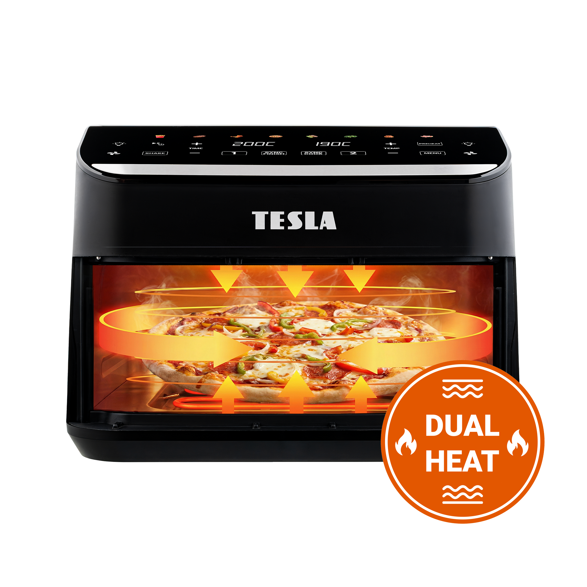 TESLA AirCook DualHeat QD575 XXL duální horkovzdušná fritéza