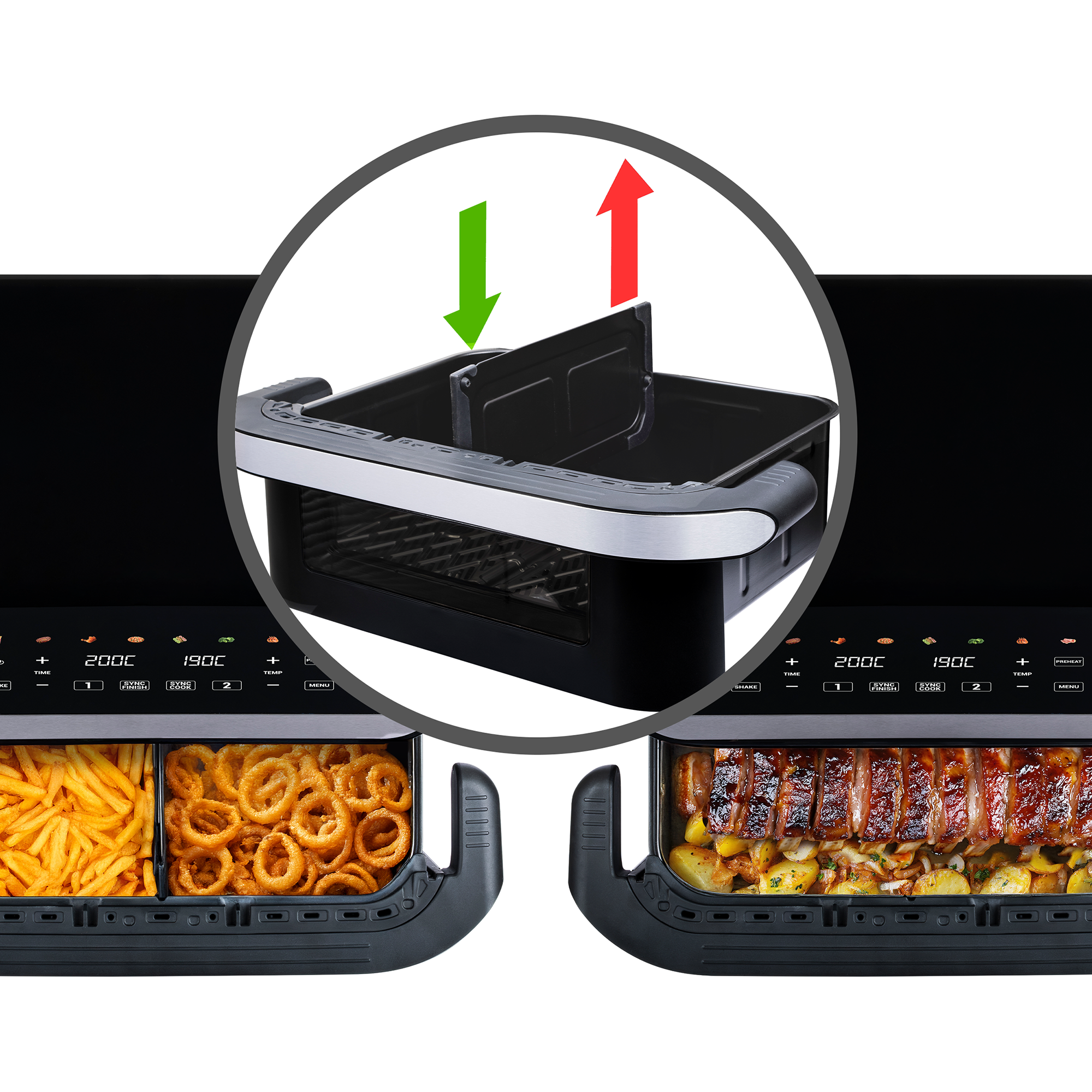TESLA AirCook DualHeat QD575 XXL duální horkovzdušná fritéza