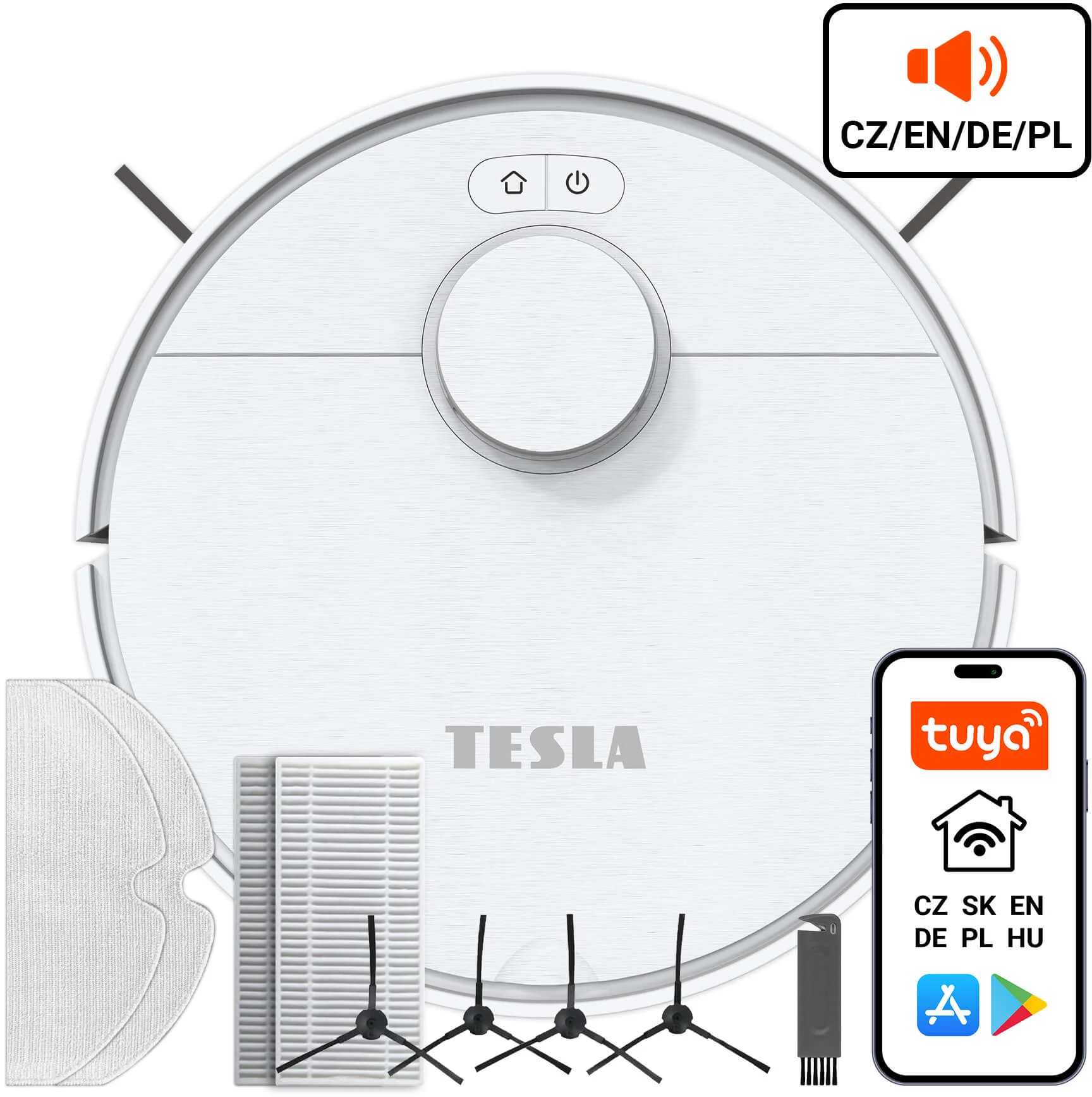 TESLA RoboStar iQ550 - robotický vysavač (bílá barva)