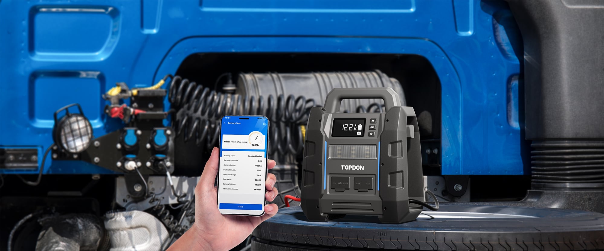 Tester štartéra a autobatérie TOPDON V4500Plus
