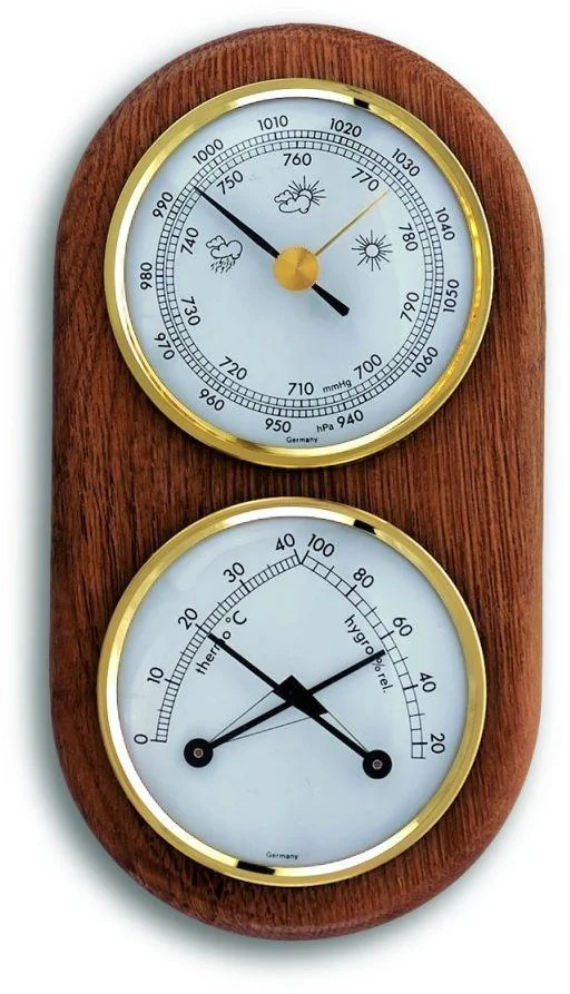 TFA 20.1051 - Analógová meteorologická stanica na drevenom podstavci