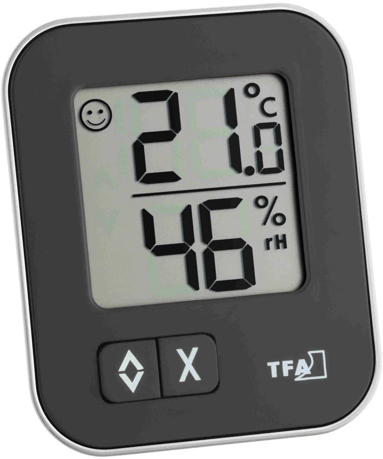 TFA 30.5026.01 - Digitálny teplomer s vlhkomerom MOXX - čierny