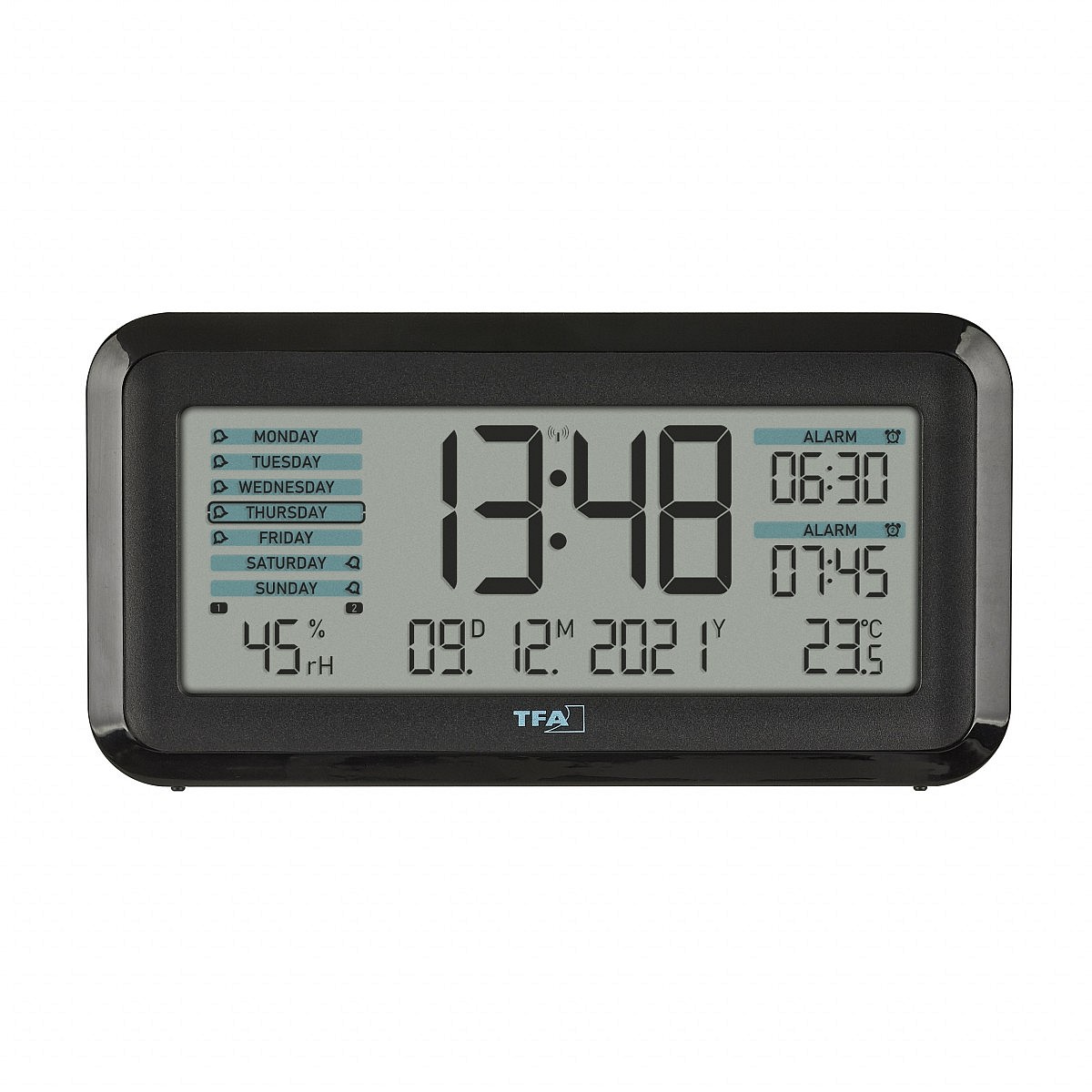 TFA 60.2562.01.GB - Rádiom riadený digitálny budík s automatickým podsvietením BOXX2