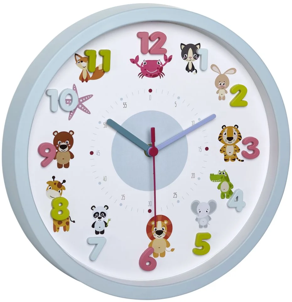 TFA detské nástenné hodiny 60.3051.14 LITTLE ANIMALS TFA60.3051.14