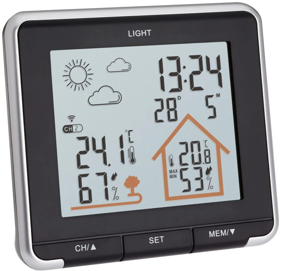TFA domáca meteostanica s predpoveďou počasia 35.1153.01 LIFE - čierna TFA35.1153.01