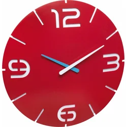 TFA nástenné hodiny 60.3047.05 CONTOUR - červené TFA60.3047.05