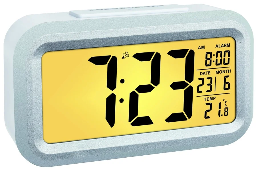 TFA rádiom riadený digitálny budík s možnosťou podsvietenia 60.2553.02 LUMIO PLUS - farba biela TFA60.2553.02