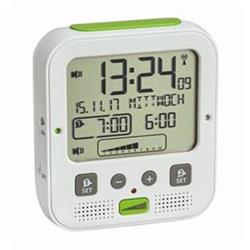 TFA rádiově řízený budík s vibrační jednotkou a extra hlasitým zvoněním 60.2538.02 BOOM