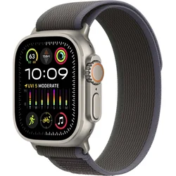 Titánové puzdro Apple Watch Ultra 2 49 mm s čiernym a modrým ťahom - M/L