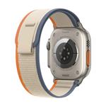 Titánové puzdro Apple Watch Ultra 2 49 mm s oranžovým a béžovým ťahom - S/M