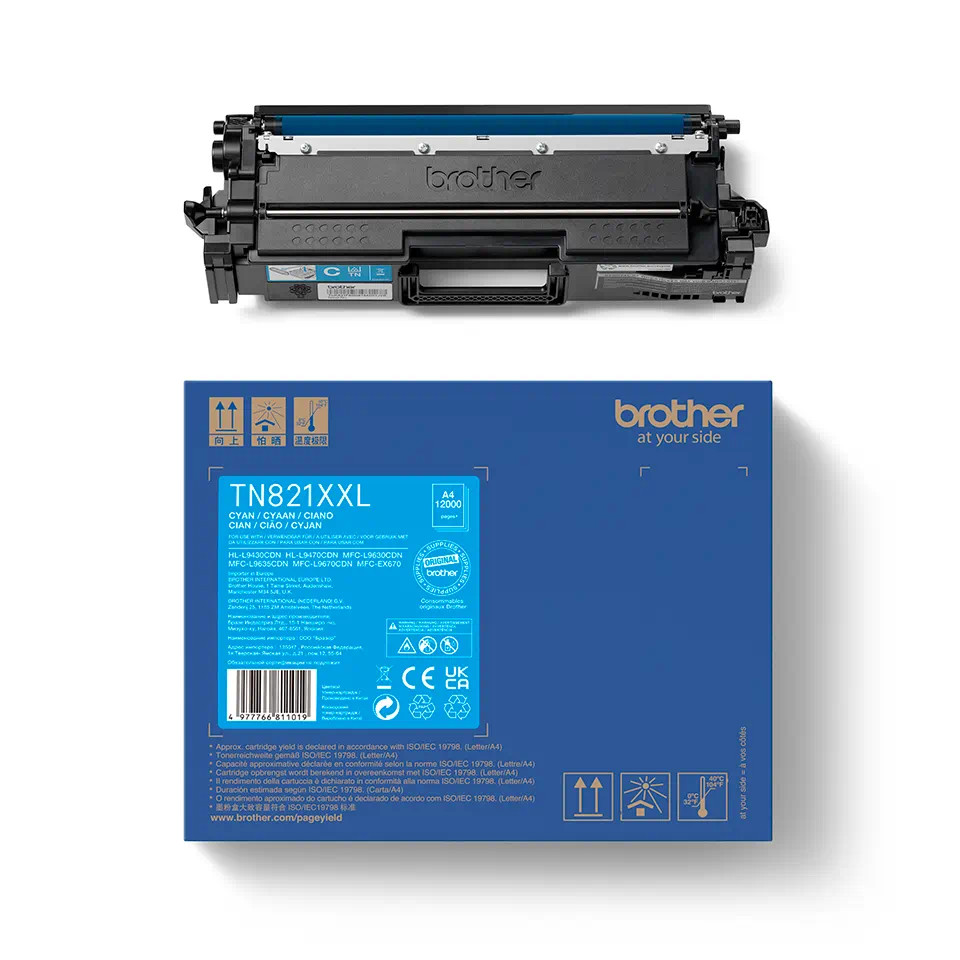 Toner Brother TN-821XXLC cyan (12000 strán) - originálny