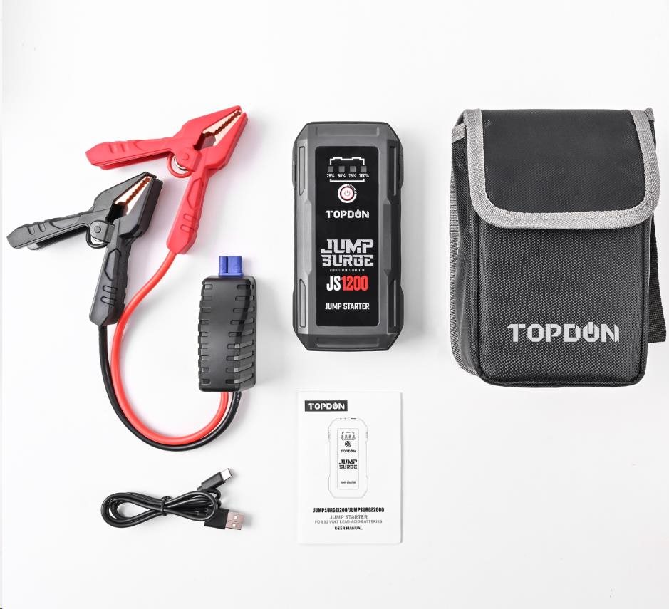 TOPDON Car Jump Starter JumpSurge 1200, 10000 mAh