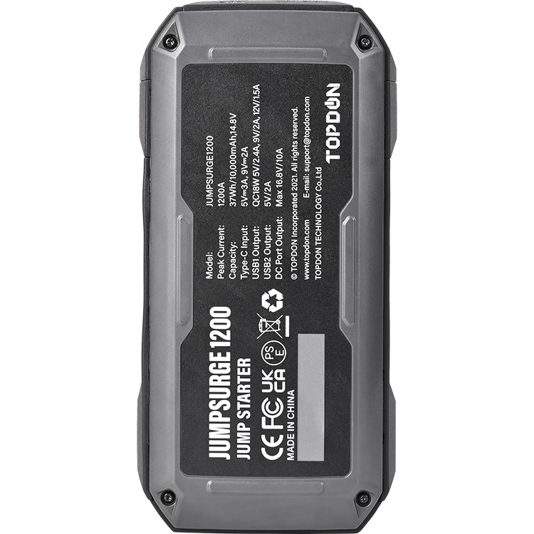 TOPDON Car Jump Starter JumpSurge 1200, 10000 mAh (TOPJS12) TSBOHEMIA.CZ