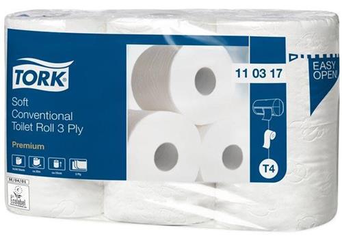 TORK Toaletní papír  "Premium", extra bílý, systém T4, 3vrstvý, 35 m