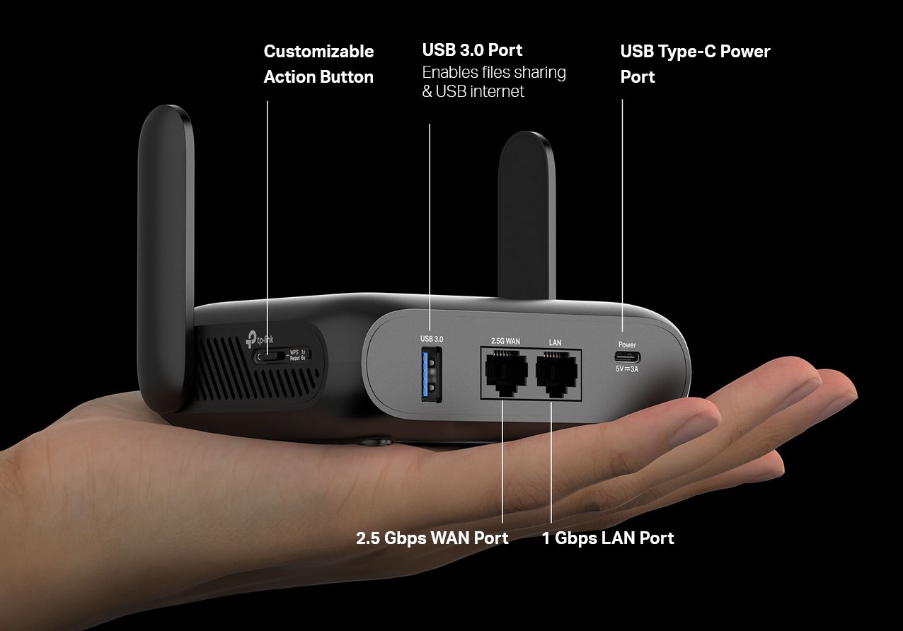 TP-Link TL-WR3602BE Cestovný router Wi-Fi 7