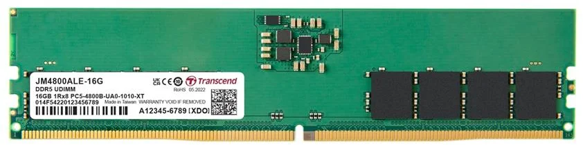 Transcend JetRam, 16 GB DDR5 4800 U-DIMM