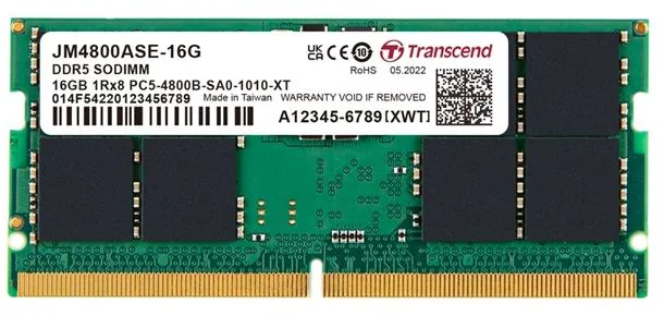 Transcend JetRam, 16GB DDR5 4800 SO-DIMM