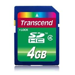 Transcend Secure Digital SDHC SD2.0 4GB Class4 TS4GSDHC4