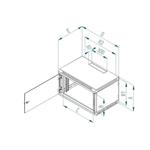 TRITON 19" jednodielny rozvádzač 6U/400mm RBA-06-AS4-CAX-A1