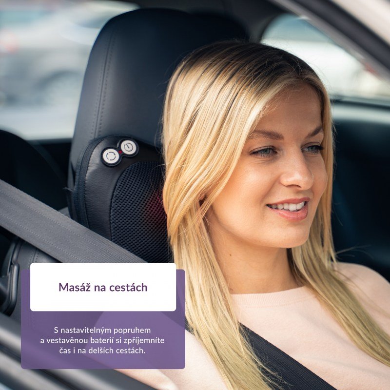 TrueLife RelaxBack B3 Charge - masážny vankúš s dobíjacou batériou