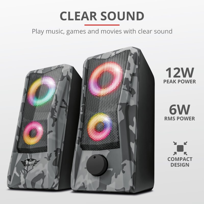 Trust GXT 606 Javv RGB-Illuminated 2.0 Speaker Set