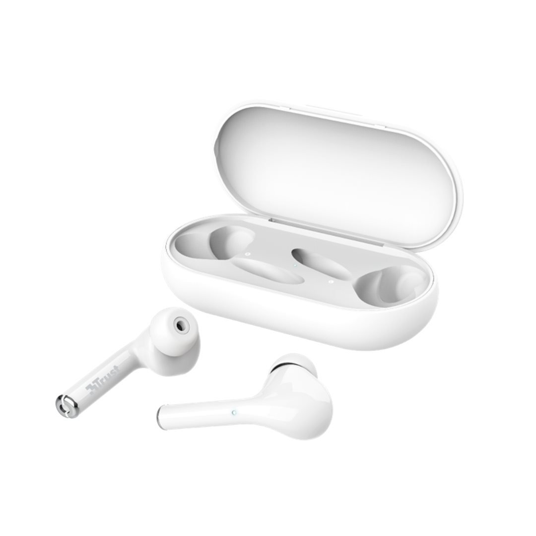 Trust Nika Touch Bluetooth Wireless Earphones, bílá