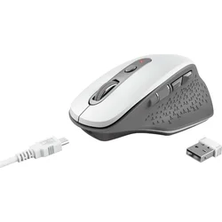 Trust Ozaa Rechargeable Wireless Mouse, bílá